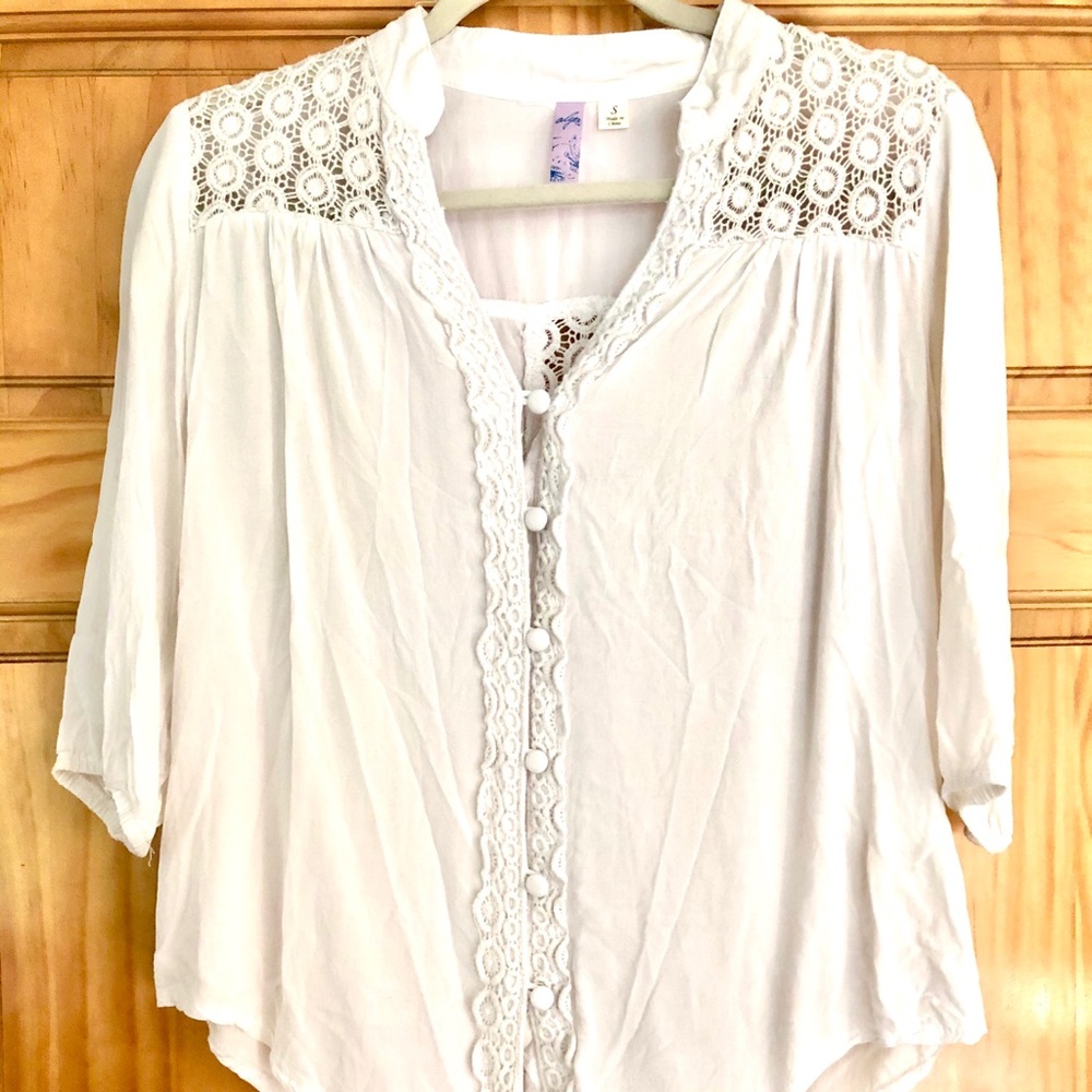 Beachy and Breezy White Long Sleev